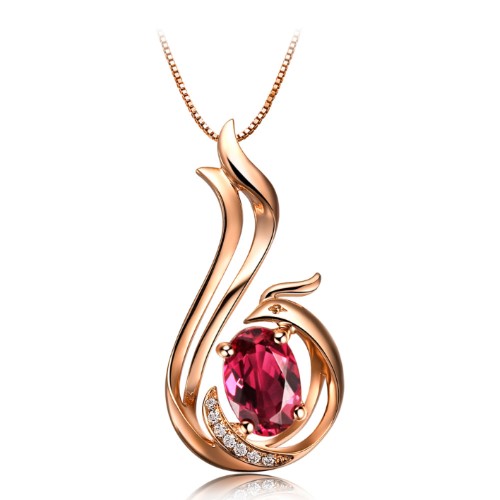 18 carat red Tourmaline Pendant