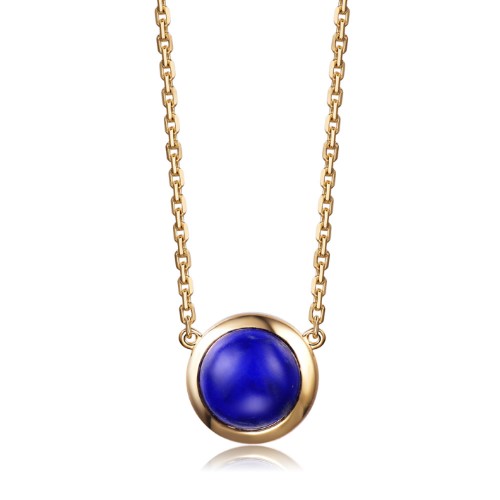 1.3 carat round Lapis chain brand