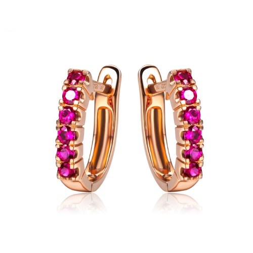 GOLD RUBY EARRINGS