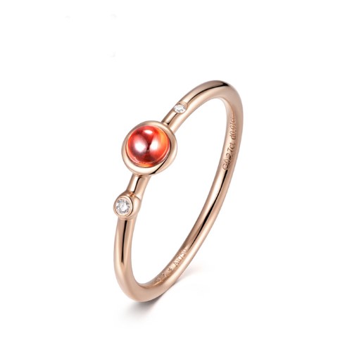 Rose gold color gold red tourmaline Nvjie
