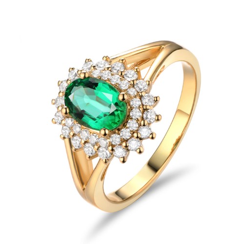 Columbia emerald multicolored rings